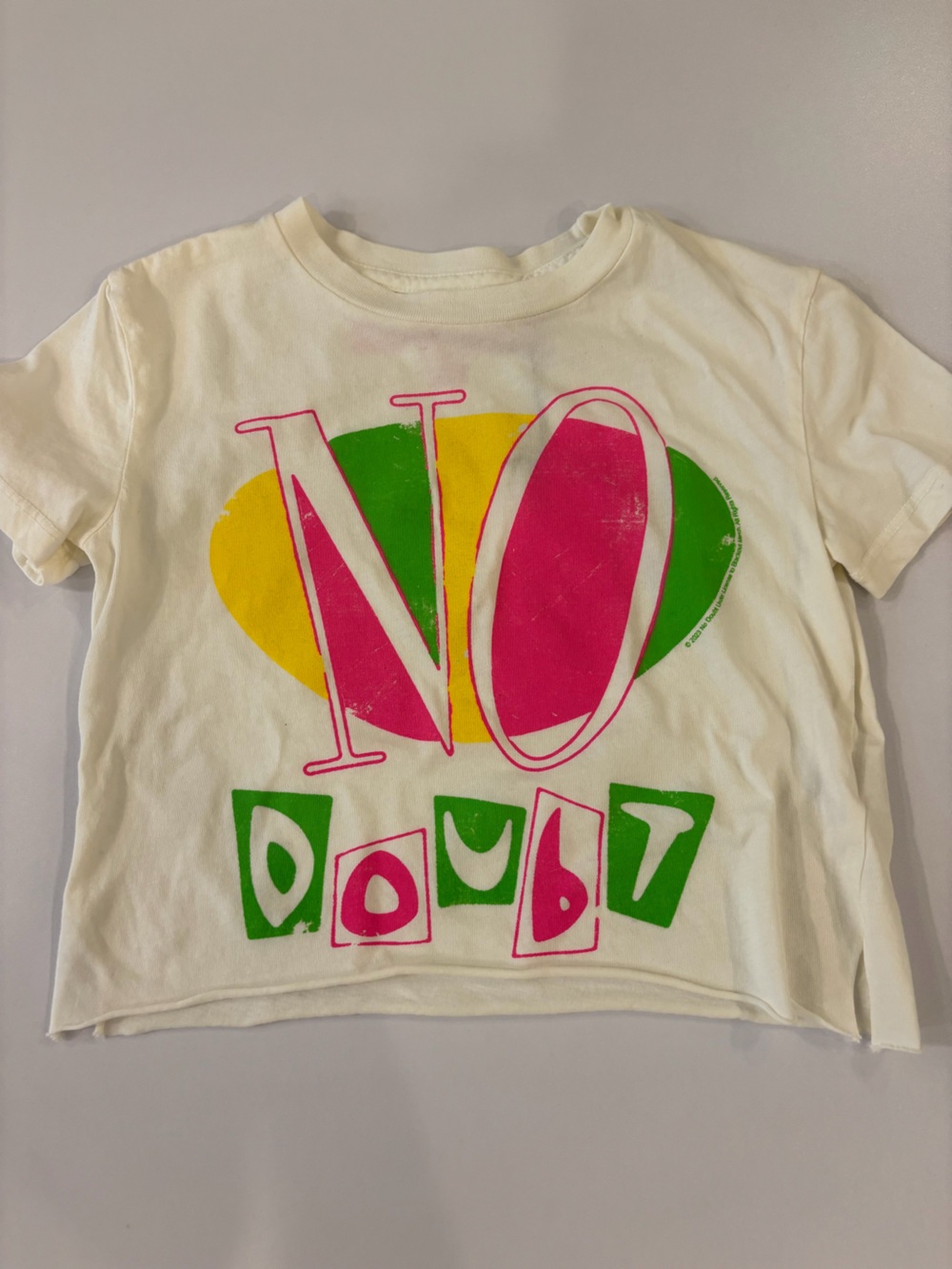 Rowdy Sprout White/Cream Graphic "NO DOUBT" Kids Tee